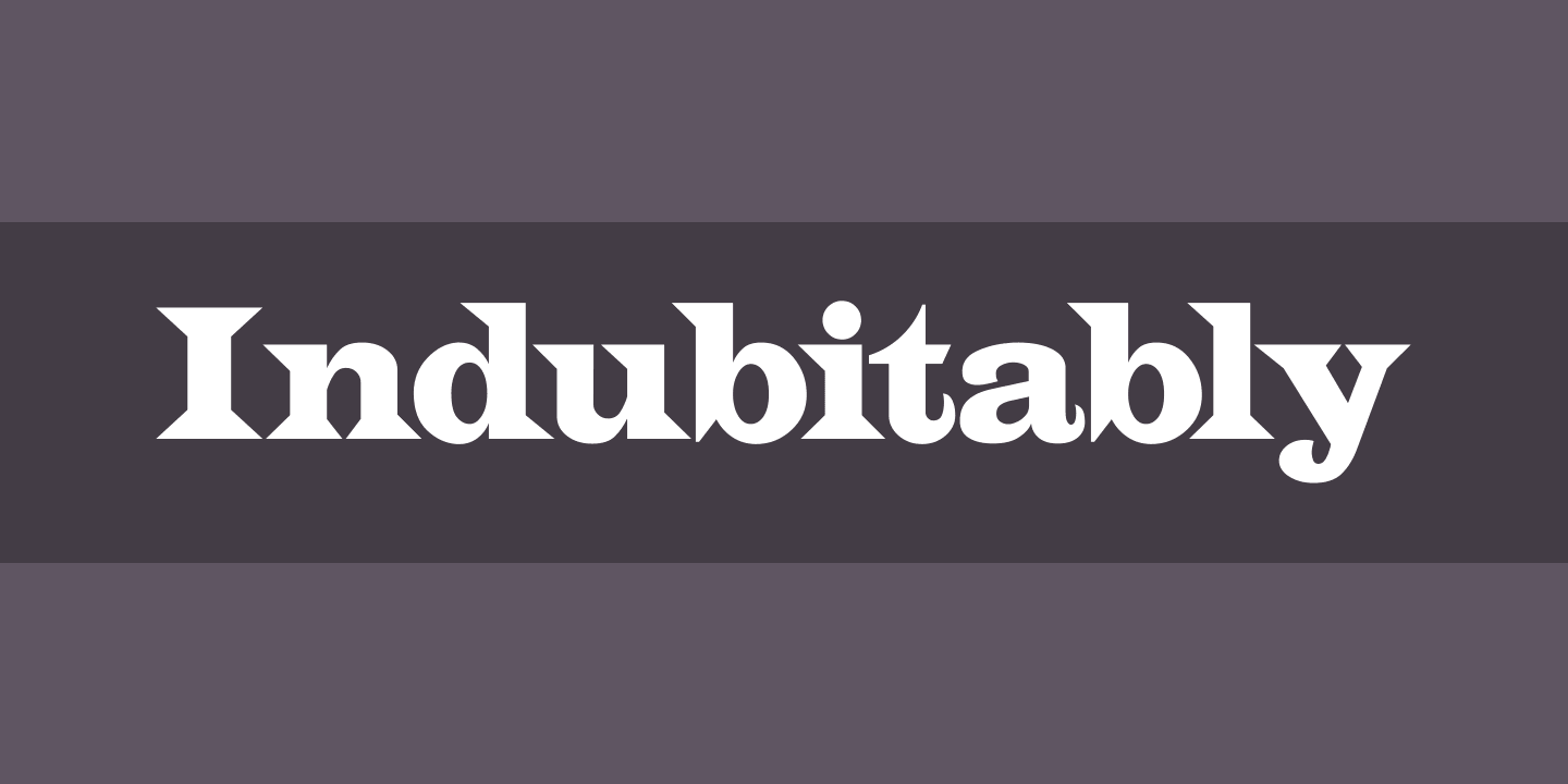 Indubitably Font preview